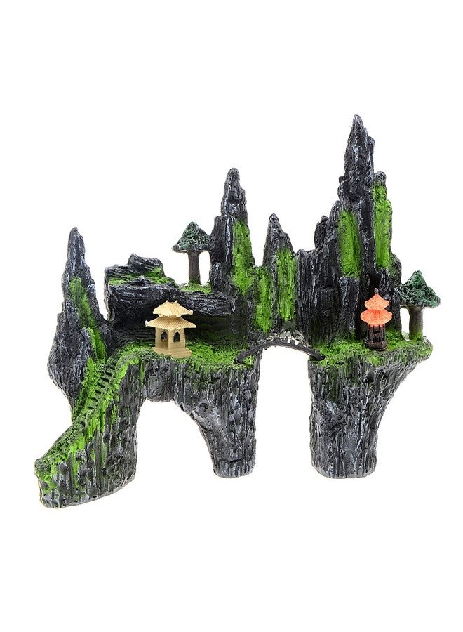 Saim Mountain View Aquarium Ornament Tree House Bridge Fish Tank Decoration - Image 1